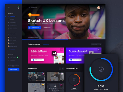 UX Video Courses - Dashboard