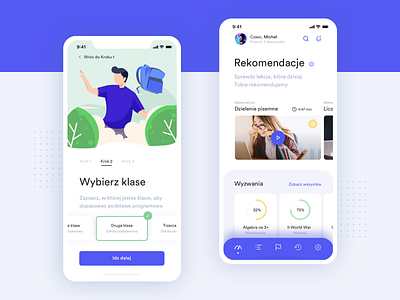 eSchool - children app app course course app dashboard education education app learn learning app michanczyk movade school ui ux
