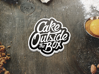 Lettering Sticker / Cake Outside the Box