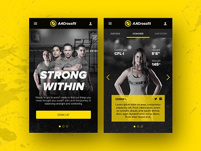CrossFit Mobile Site behance branding crossfit design fitness logo mobile responsive ui ux web app