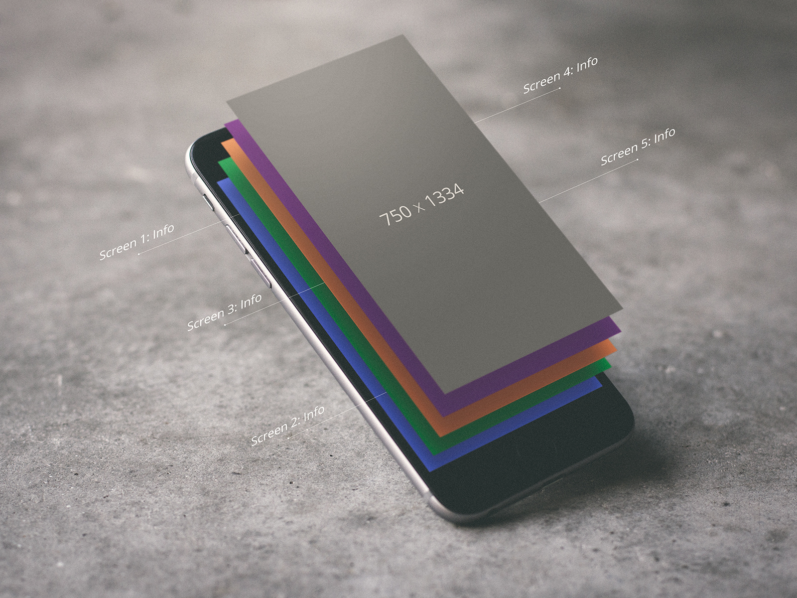 Download Free iPhone Layered UI Mockup by Carlos Ramos on Dribbble