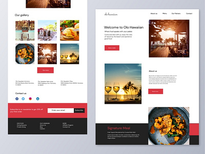 Restaurant webpage design e commerce website restaurant ui ux