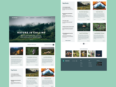 Blog by nature camp Forester 🌲 branding design icon logo typography ui ux vector web website