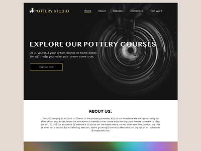 Landing Page Pottery Studio 💛💛💛