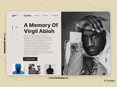 Web Design Mockup - OFF-WHITE X Virgil Abloh branding figma graphic design ui ux
