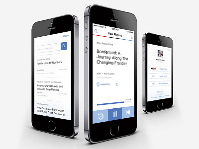 NPR One app audio design interface iphone mobile npr npr one public radio