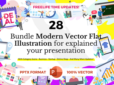 Free vector flat illustration for presentation clean flat flat design flat illustration free freebies landing pages minimal powerpoint template presentation template ui ux vector illustration vectorart vectors