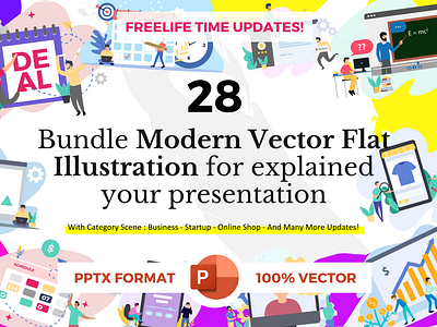 Free vector flat illustration for presentation