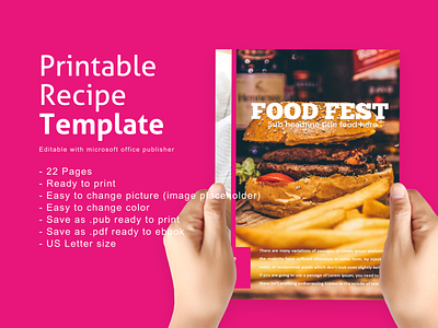 Recipe Ebook Template Editable Using Microsoft Publisher