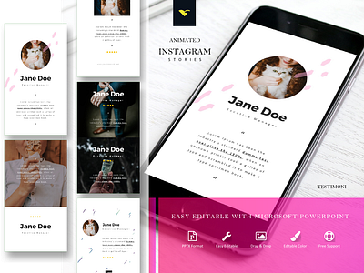 Instagram story template easy editable with powerpoint