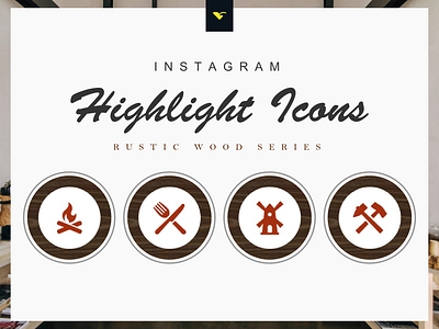 Instagram Highlight Cover Icons 190 Set Brown Series