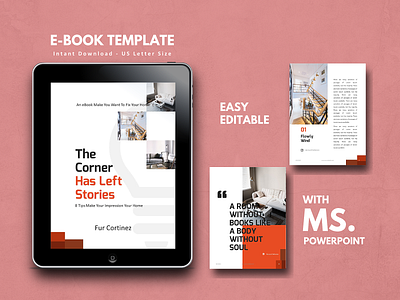 Interior eBook Design architecture art clean ebook etsy flat home house icon interior minimal mobile powerpoint ui ux