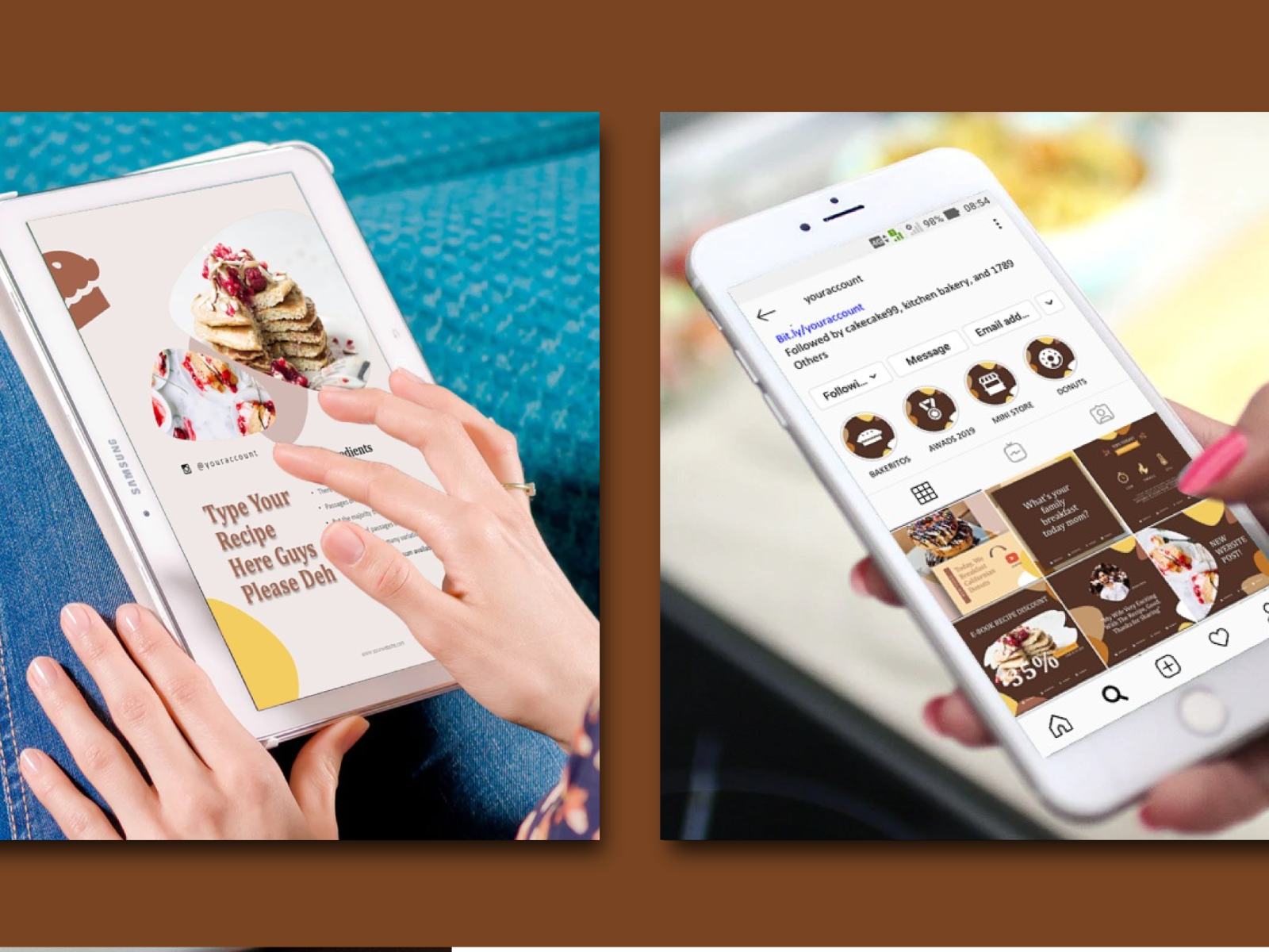 Recipe eBook Creator with instagram and youtube branding kit by Rivat