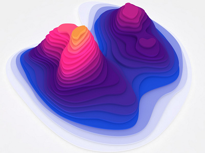 Neon vibes 3d cinema4d gradient landscape neon