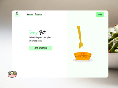 Diet plan Design desktop app desktop application diet app food app freelancer organic food ui ui challenge ui design uiux uxdesign
