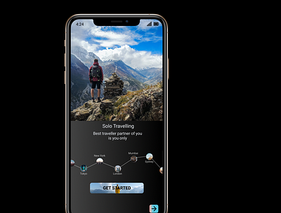 Solo Travelling Application 30 days of design 30daychallenge freelancer mobile app design mobile app designer mobile app ui design mobile app ui ux design mobile apps travel app travelling app ui ui challenge ui ux ux ux challenge