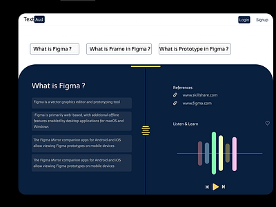 Web Interface TextAud Product