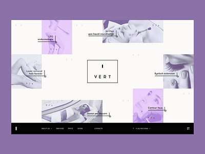 Beauty salon — concept beauty beautysalon desktop digital elegant exclusive expensive flat grid interface minimalistic modern nyc purple salon stylishly ui ux web website