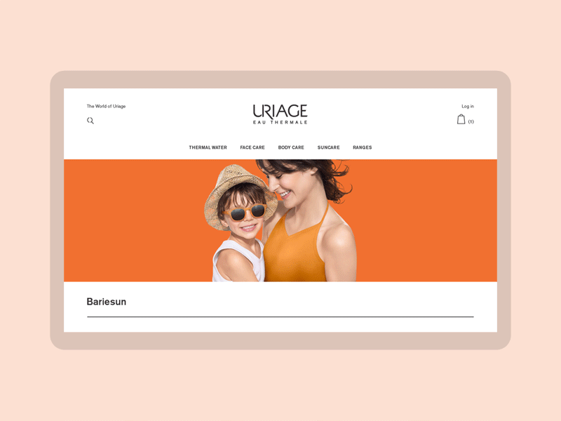 Uriage — product list business design ecommerce france french gif interface mobile product list responsive responsive design shopping store tablet thermal water ui uriage web website