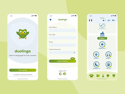 Redesign Concept - Duolingo