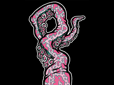 Wiggly illustration illustration design octo octopus sucker suction tentacle