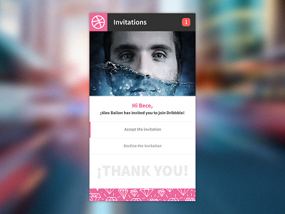 Thanks to @Alex Bailon for invite me! dashboard design first invitation invite ios screen simple ui ux view