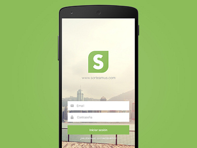 Log in android app clean green icons in invite ios log mobile simple web