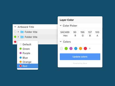 Sketch Plugin - Layer Color app clean flat layer plugin application app social simple sketch ui