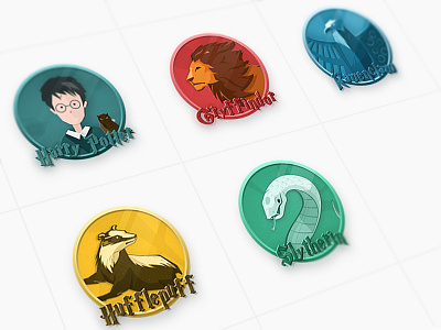 Harry potter badges