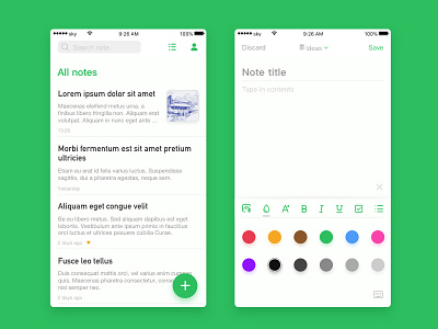 Evernote Redesign I evernote green interface notes redesign