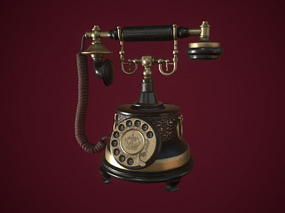 Phone Vintage Telephone 3d graphic design phone
