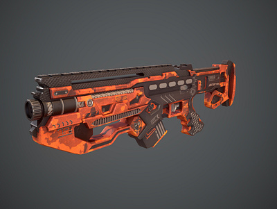 Space gun sci fi concept weapon 3d graphic design gun