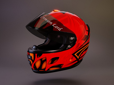 Racing Helmet 3d graphic design helmet