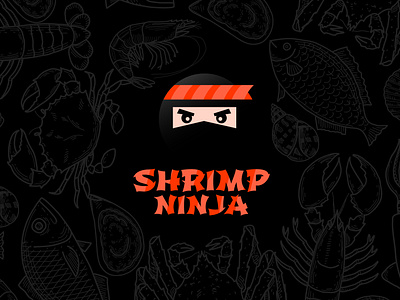 Shrimp Ninja design design logo food logo logo design logotype shrimp