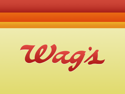 Wag's logo restaurant retro