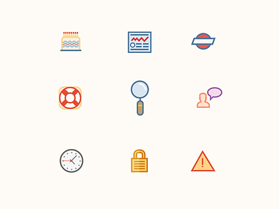January Icons graphics icons illustrations vector