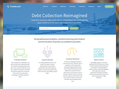 New Paint blue finance homepage trueaccord website