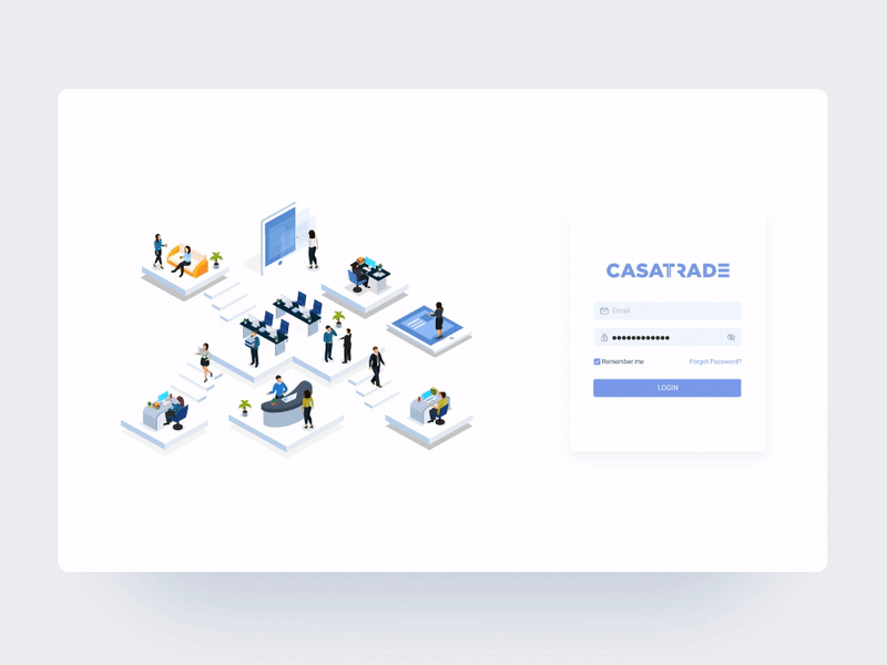 Employee attendance software 3d adobe xd animation app design dribbble gif illustration motion ui ui ux uiux