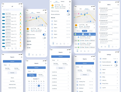 GPSControl APP adobe xd app application car design dribbble gps illustration location shot ui ui ux uiux website