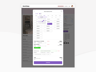 Booking Appointments Pop Up appointment appointment booking beauty salon booking design health minimal popup salon scheduling ui ux web app wellness