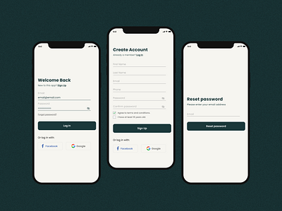 Log In & Sign Up Screen App agency app app design application design forgot password log in minimal sign in sign up ui ui design ux ux design