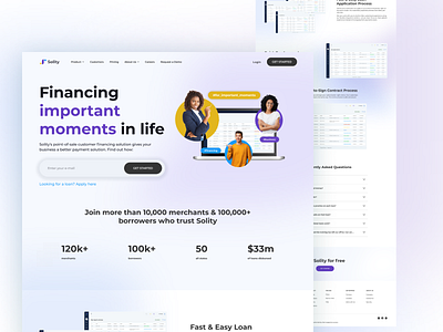 Financing App Landing Page