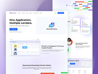 Dental Finance - Home page agency dental dental finance design design studio ecommerce finance home home page interface main page minimal product ui ui design ux web page website