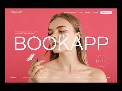 Booking for Beauty industry - Main Page agency beauty booking booking design main page minimal page redesign salon trend ui ui design uiux ux ux design web web design