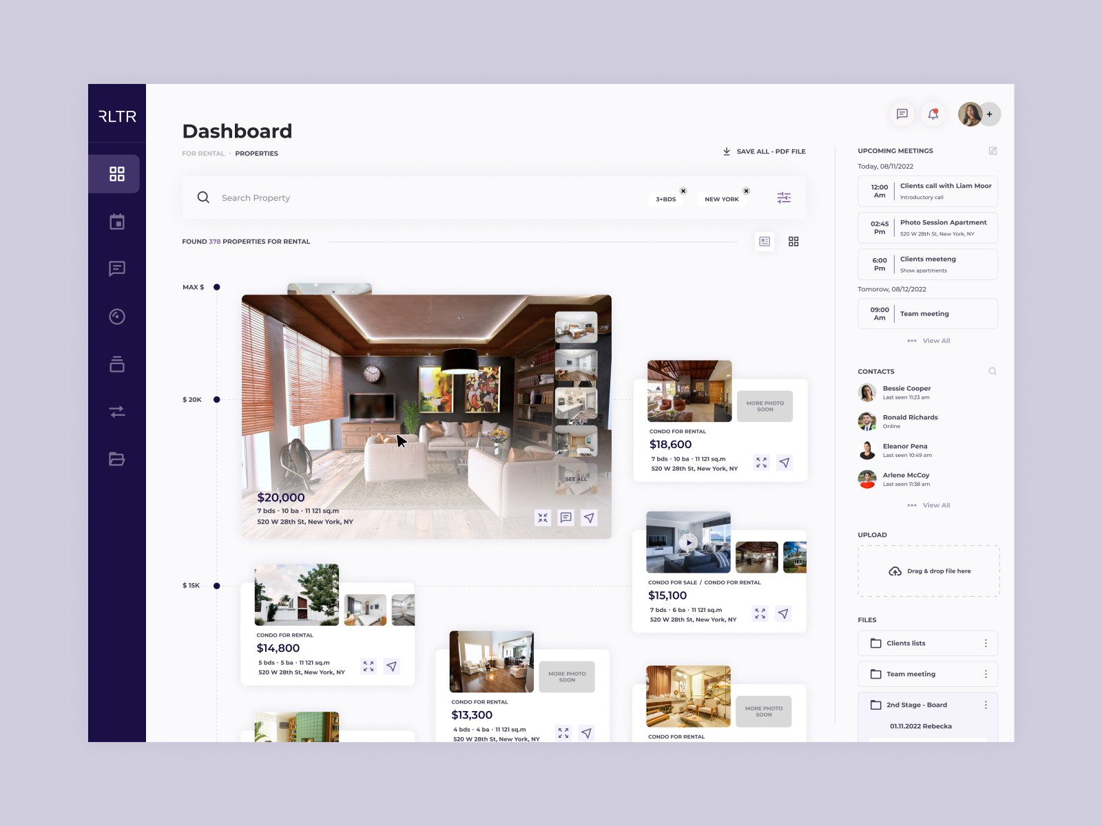 Realtor App Dashboard by Design Key on Dribbble