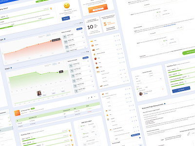 Kid's Weight Loss Program - UI Kit agency app application dashboard design design system element kit minimal ui ui design ui elements ui kit ux ux design