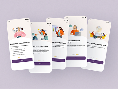 Mobile App - Onboarding Screens agency app design interface interface onboarding screens minimal mobile mobile app mobile design mobile interface mobile screen onboarding onboarding screens onboarding ui ui ui design user interface ux ux design