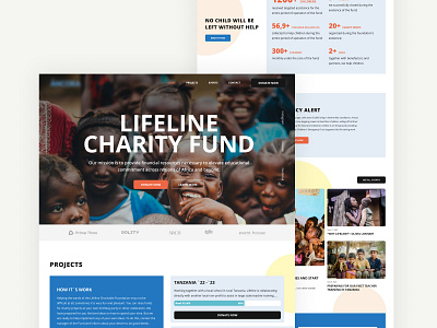 LIFELINE- Landing Page africa agency charity chary fund design fund main page minimal ui ui design uiux ux web design website