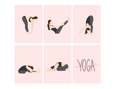 Yoga card illustrations cards design digital art digital illustration illustraion yoga