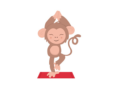 Concept art for animals doing yoga playing cards character design design digital art digital illustration drawing illustration yoga yoga pose